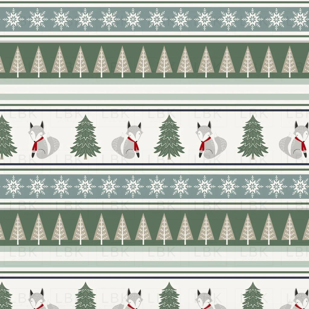 Winter Fox Sweater Green