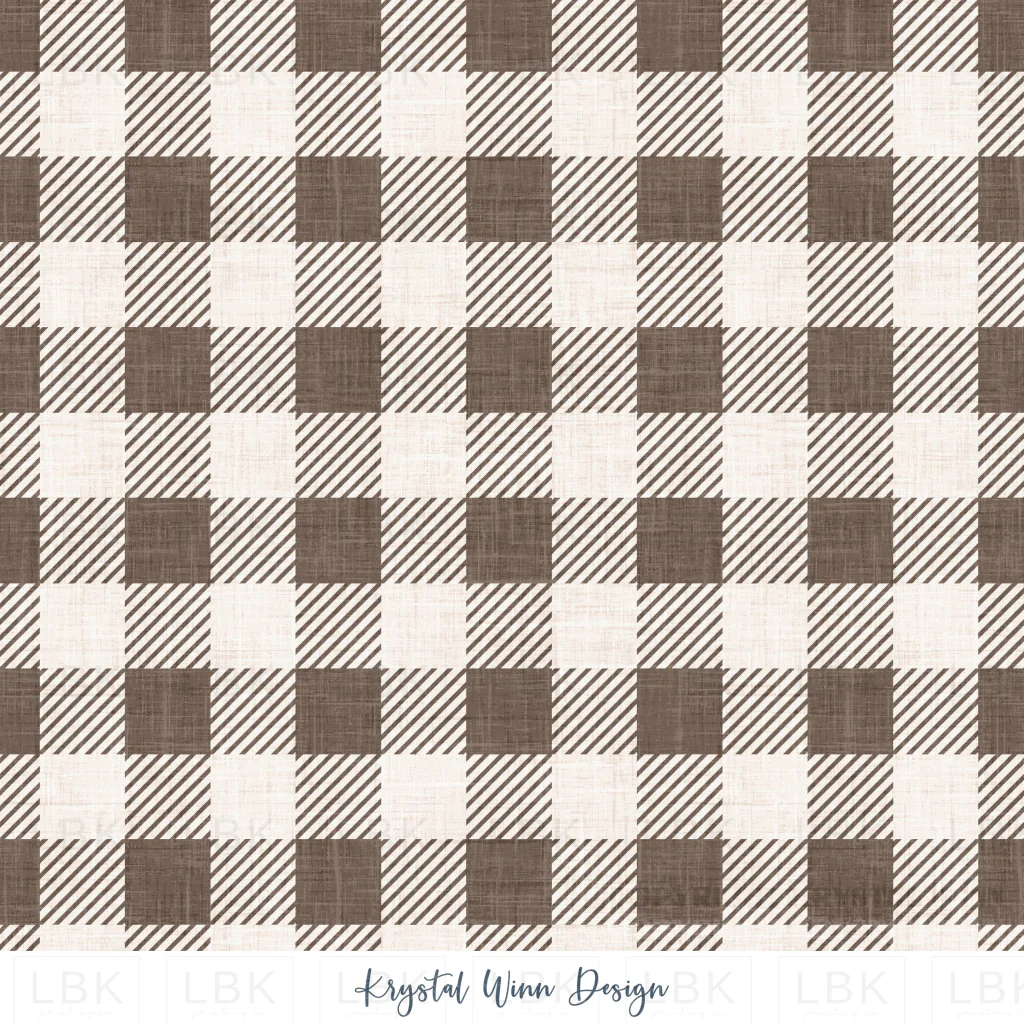 Winter Wonderland Buffalo Check Brown