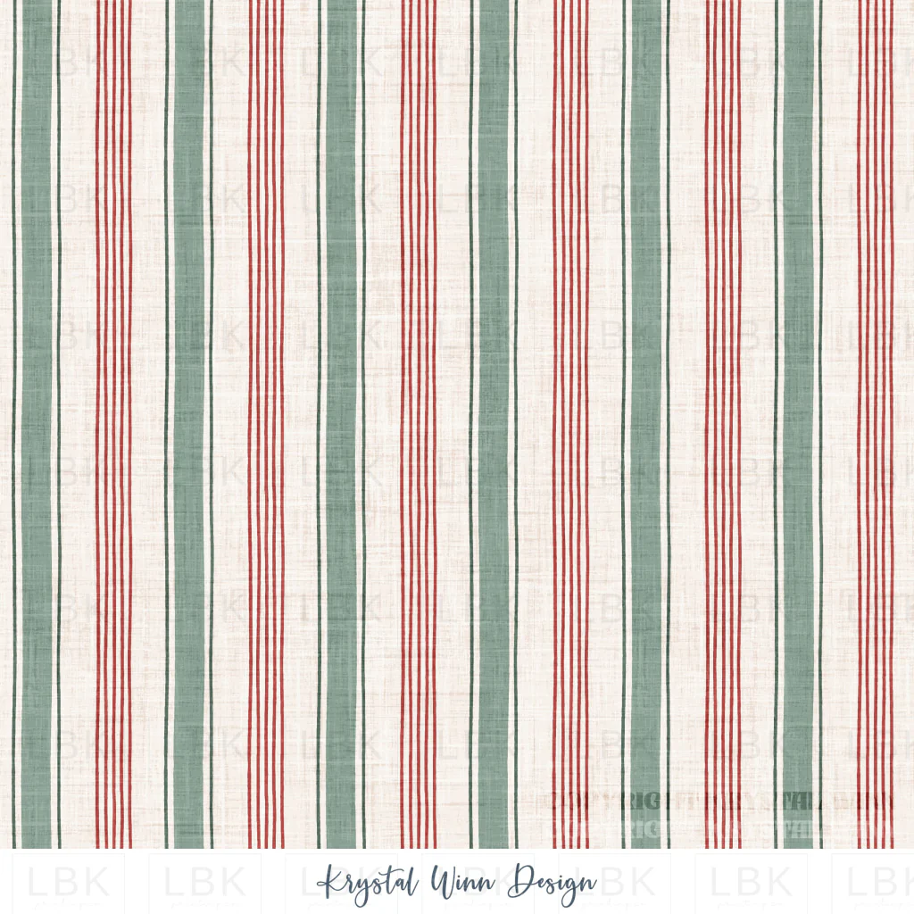 Winter Wonderland Stripe Green