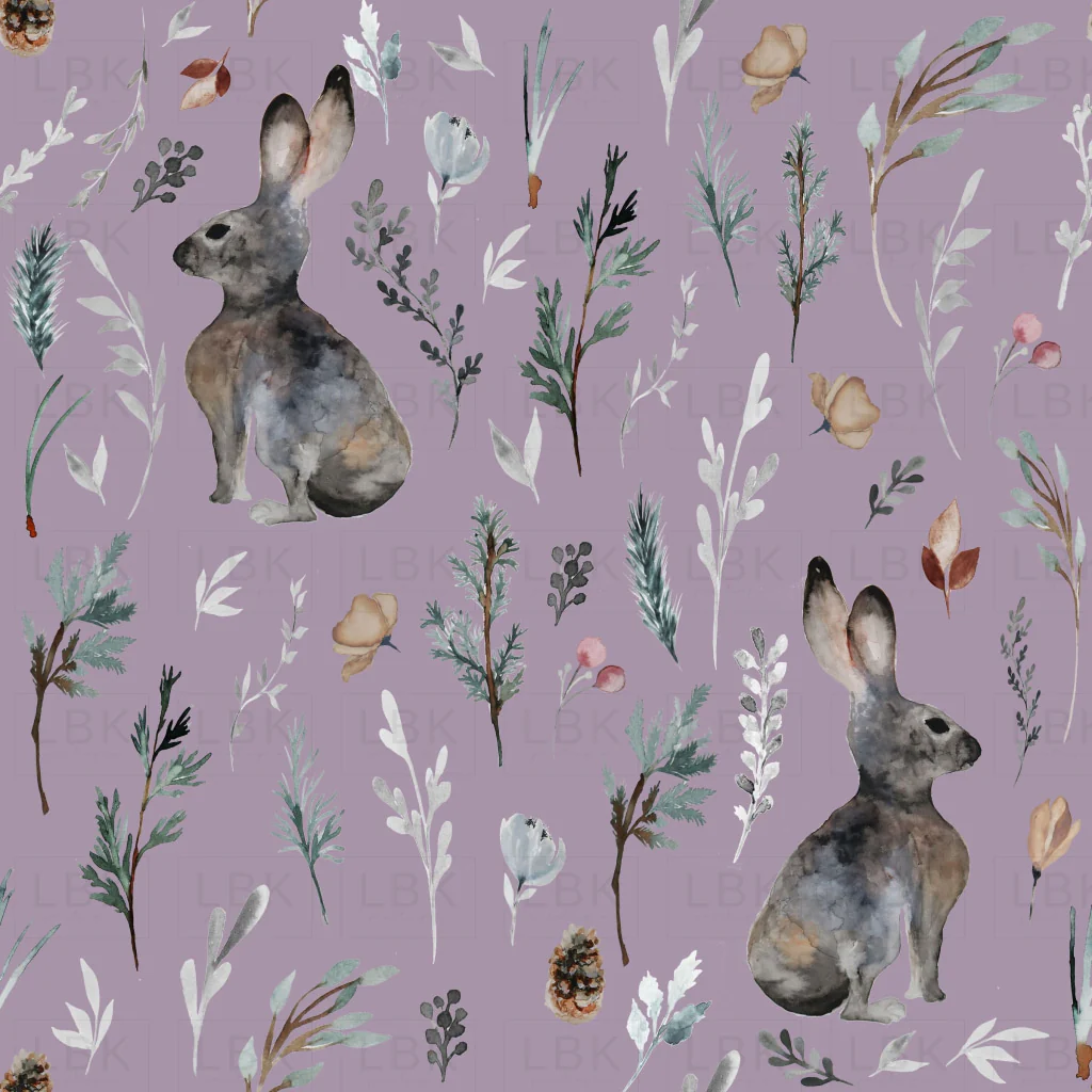 Woodland Bunnies on Amethyst