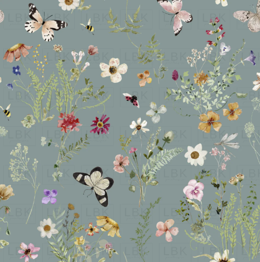 Wren's Wildflower Garden and Butterflies on Juiper