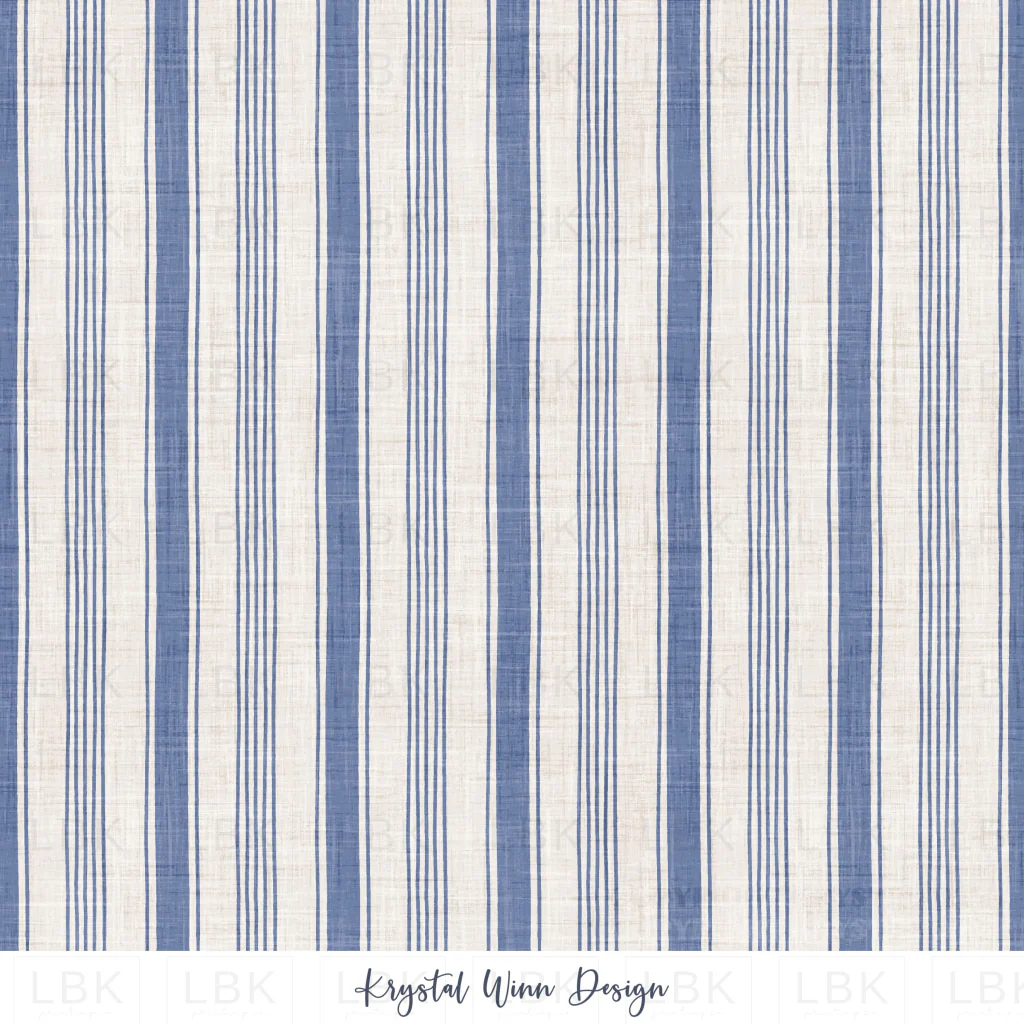 Yankee Doodle Grain Sack Stripe Blue