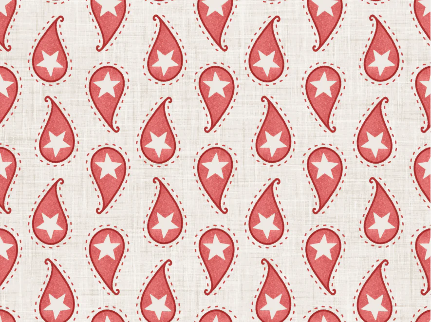 Yankee Doodle Paisley White